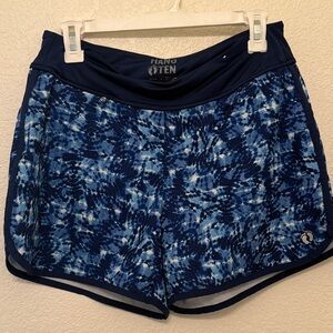 Hang Ten Women's Athletic Shorts in Blue Tie-Dye
